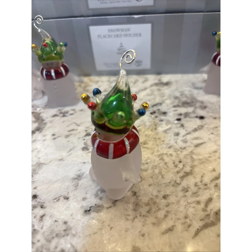 Department 56 Snowman Place Card Holders 12‎ Holiday Table Decor